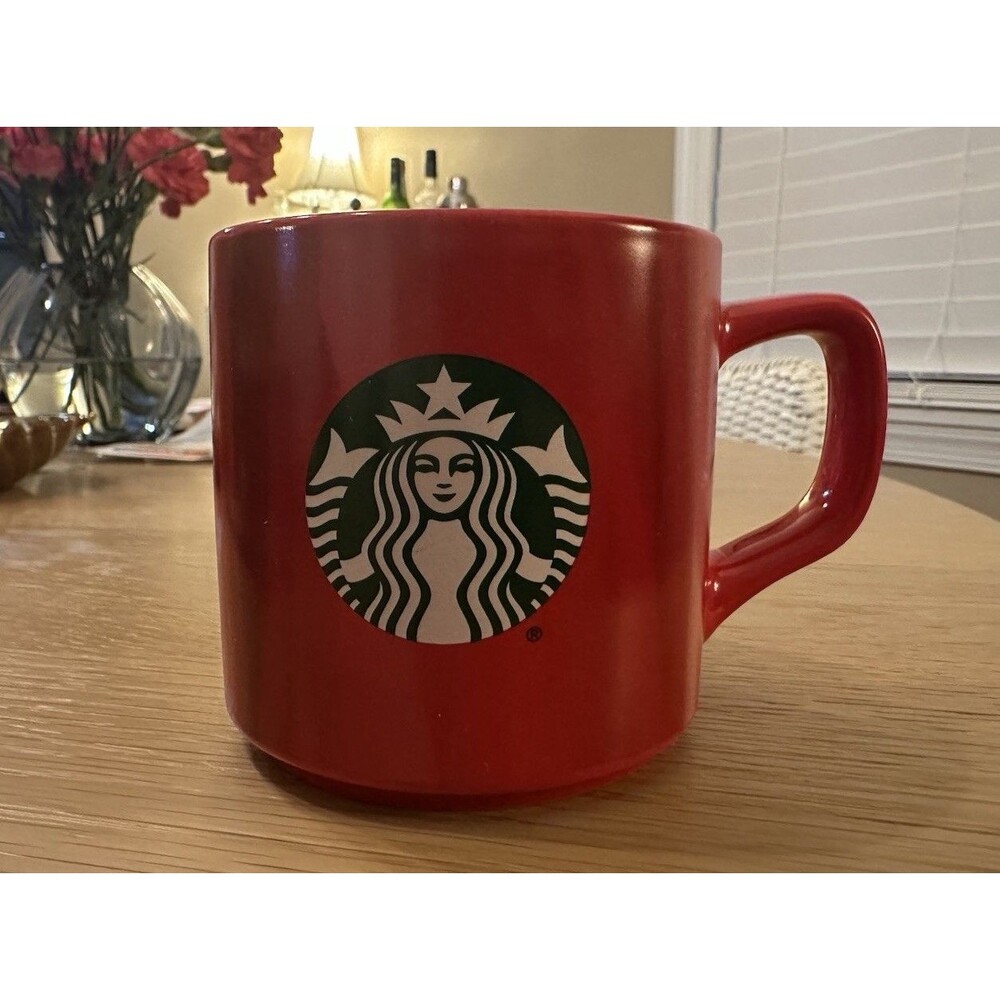 Starbucks Coffee Mug Holiday Christmas 2022 11oz Red Pink Siren Logo Handle Tea